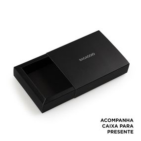 Porta Cartão Masculino de Couro Orange Café