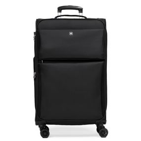 Mala Média 23 kg Poliéster 4 Rodas Swiss One Verbier 25,5" II Preto