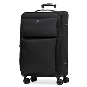 Mala Média 23 kg Poliéster 4 Rodas Swiss One Verbier 25,5" II Preto