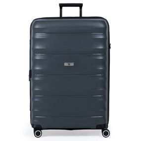 Mala Grande 32 kg Polipropileno 4 Rodas Zíper Antifurto SwissOne Genebra II Cinza