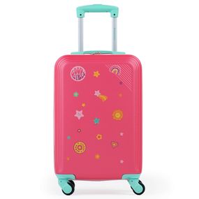 Mala de Bordo Infantil 10 kg ABS 4 Rodas BG Kids Rosa
