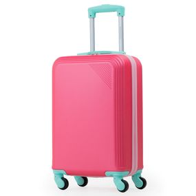 Mala de Bordo Infantil 10 kg ABS 4 Rodas BG Kids Rosa