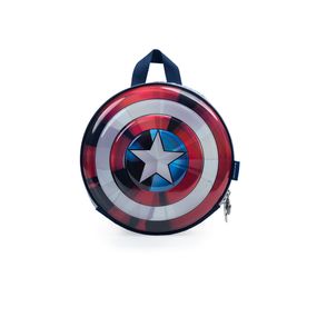 Lancheira Escolar Masculina Marvel Capitão América Premium Azul Escuro