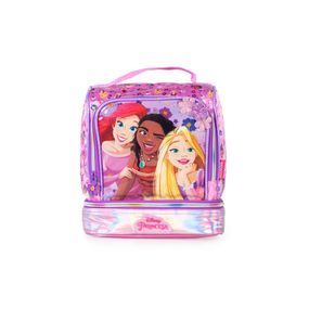 Lancheira Escolar Feminino Disney Princesas Premium Rosa