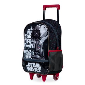 Mochila Escolar Masculina de Rodinhas Star Wars Preto