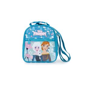 Lancheira Escolar Feminino Frozen Bloom Azul Claro
