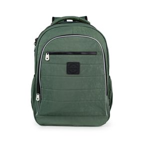 Mochila Escolar Juvenil Masculina Color Block II Verde Escuro