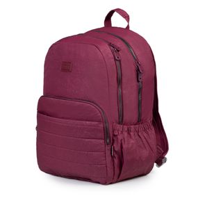 Mochila Escolar Juvenil Feminina Crinkle Glitter Vinho