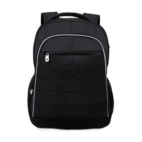 Mochila Escolar Juvenil Masculina Color Block II Preto