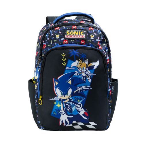 Mochila Escolar Masculina Sonic Premium Preta