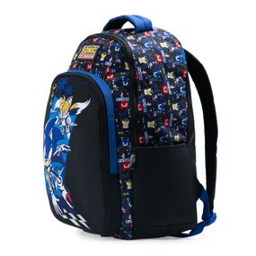 Mochila Escolar Masculina Sonic Premium Preta