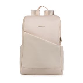 Mochila Feminina Executiva Para Notebook Elegance Bege