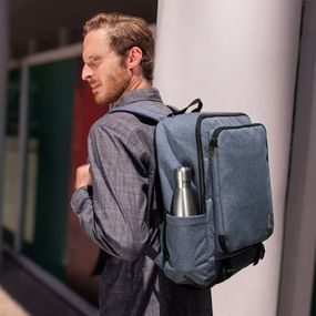 Mochila Masculina Executiva Para Notebook City Block Azul