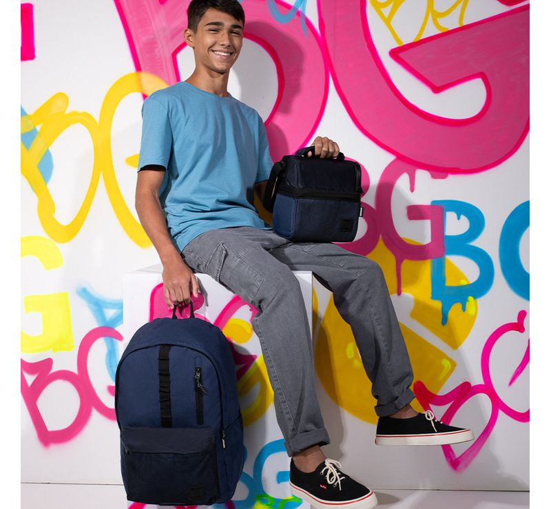 0152543030001---Lancheira-Masculina-Bg-Net-Azul-0226625030001---Mochila-Masculina-Com-Porta-Notebook-BG-Net-Azul_H