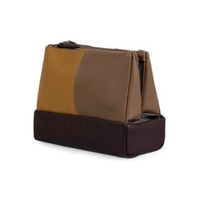 Necessaire Viagem Feminina Grande Recortes Caramelo