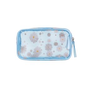 Necessaire Viagem Média Transparente Dasy Azul