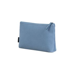 Necessaire Viagem Pequena Canelada Azul