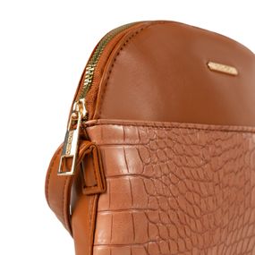 Bolsa Transversal Feminina Pequena Célia Caramelo