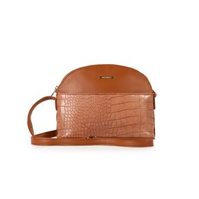 Bolsa Transversal Feminina Pequena Célia Caramelo