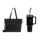 Kit-Bolsa-Executiva-Feminina-Donna-Preta---Copo-Termico-com-Canudo-12L-Preto