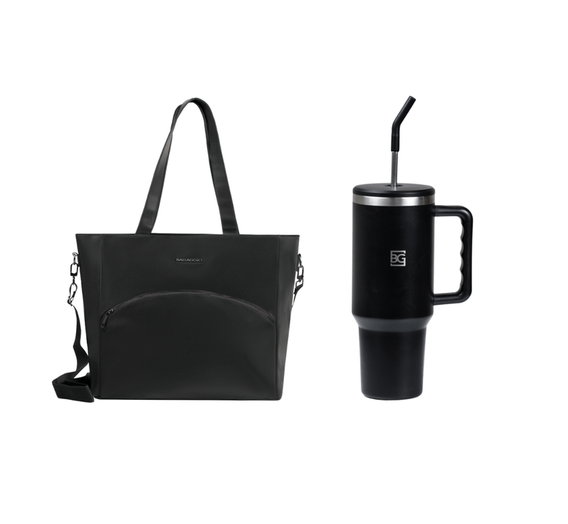 Kit-Bolsa-Executiva-Feminina-Donna-Preta---Copo-Termico-com-Canudo-12L-Preto