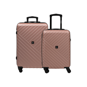 Conjunto de Malas ABS 4 Rodas Detroit Rosé P e M
