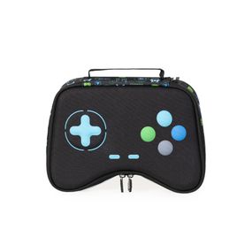 Estojo Escolar Masculino Video Game  Preto