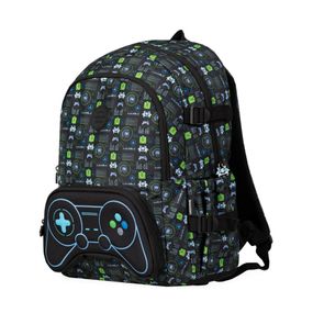 Mochila Escolar Infantil Masculina Video Game Preta