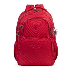 Mochila Escolar Feminina Juvenil BG GIRL Vermelho