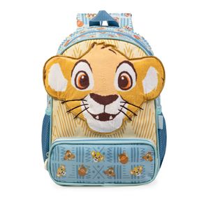 Mochila Escolar Infantil Masculina Simba Baby Azul Claro