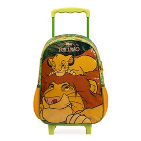 Mochila de Rodinha Infantil Masculina Rei Leão  Verde