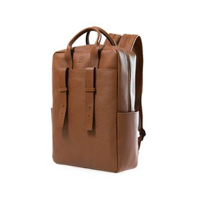 Mochila Masculina de Couro para Notebook Gávea II Caramelo