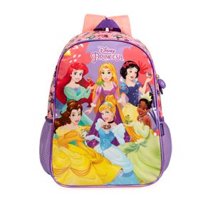 Mochila Escolar Feminina Infantil Princesas Rosa