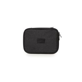 Estojo Box Feminino Grande Crinkle Glitter Preto