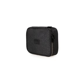 Estojo Box Feminino Grande Crinkle Glitter Preto