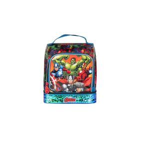 Lancheira Térmica Infantil Masculina Vingadores Preta