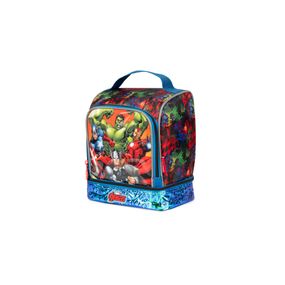 Lancheira Térmica Infantil Masculina Vingadores Preta