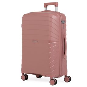 Mala Média 23 Kg Polipropileno 4 Rodas Rover Rose