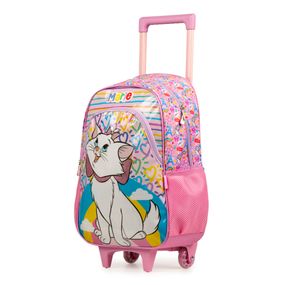 Mochila de Rodinha Infantil Feminina Gatinha Marie Rosa