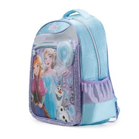 Mochila Escolar Feminina Infantil Frozen Azul Claro