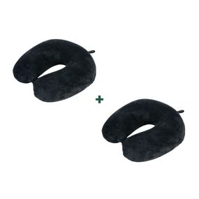 Kit 2 Almofadas de Pescoço de Viscoelátisco Preto