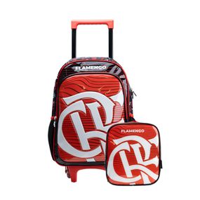 Kit Mochila de Rodinha  e Lancheira Térmica do Flamengo Masculina Oficial