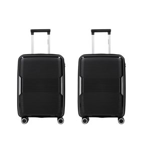 Conjunto de 2 Malas de Bordo 10 kg Polipropileno Malta Preta