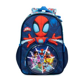 Mochila Escolar Masculina Infantil Spidey Baby Azul Escuro