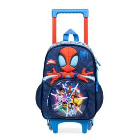 Mochila de Rodinha Masculina Spidey Baby Azul Escuro
