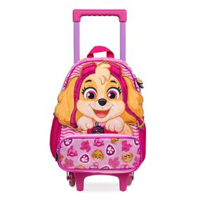 Mochila de Rodinha Feminina Patrulha Canina Skye Baby Rosa