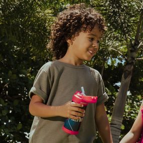 Garrafinha Térmica Infantil Homem Aranha 320 ml Azul Vermelho