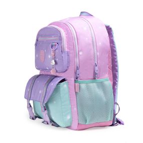 Mochila Escolar Feminina Juvenil Star Candy Rosa