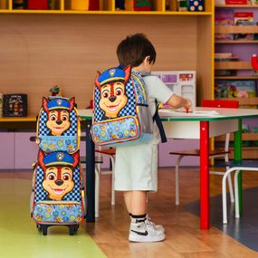 Mochila de Rodinha Masculina Patrulha Canina Chase Baby Azul