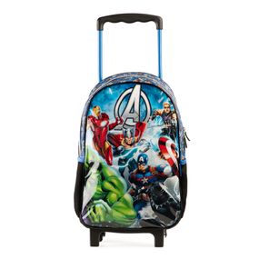 Mochila de Rodinha Infantil Masculina Vingadores Azul